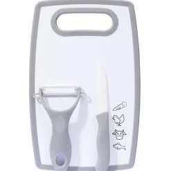 Planche à découper avec couteau et éplucheur^Gifi Online