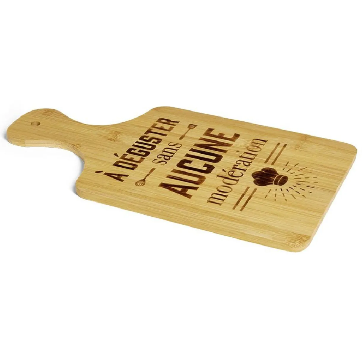 Planche à découper bambou À déguster sans aucune modération 33x18,5cm^Gifi Sale