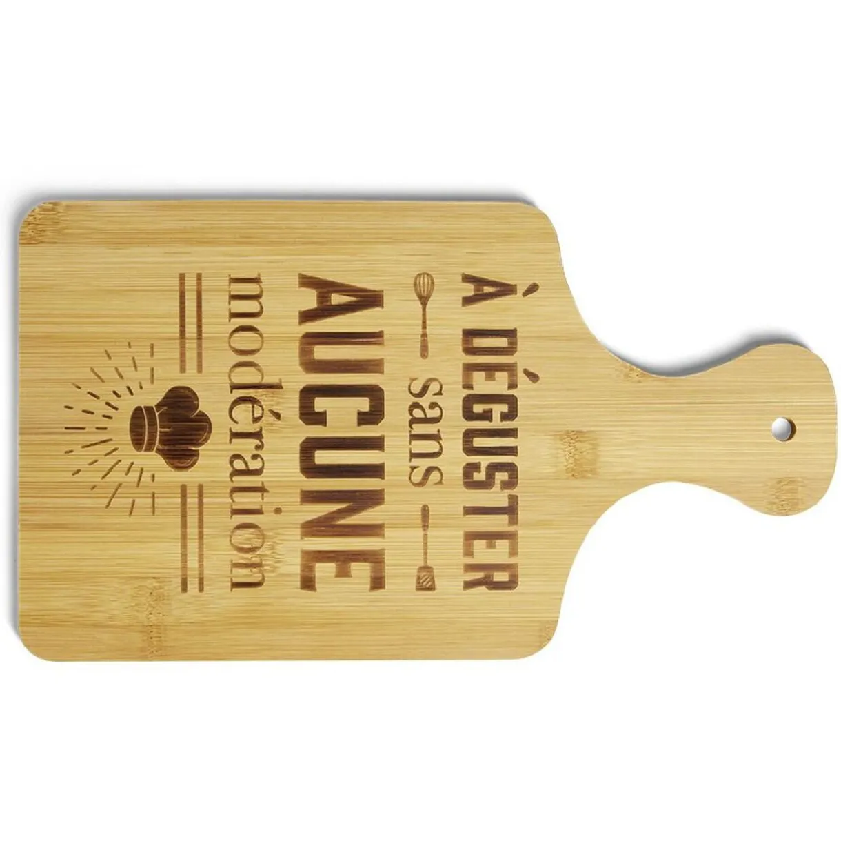 Planche à découper bambou À déguster sans aucune modération 33x18,5cm^Gifi Sale
