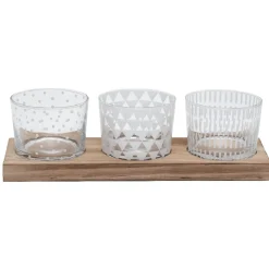 Planche bois apéritif avec 3 coupelles^Gifi