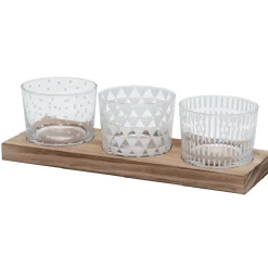 Planche bois apéritif avec 3 coupelles^Gifi