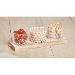 Planche bois apéritif avec 3 coupelles^Gifi