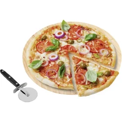 Planche ronde en bois et roulette à pizza^Gifi Clearance