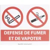 New Gifi Plaque signalétique "Défense de fumer et de vapoter" - 24x20 cm