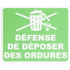 Sale Gifi Plaque signalétique "Défense de déposer des ordures" - 24x20 cm