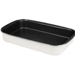 Plat à four acier émaillé beige 40,5x25 cm^Gifi Clearance