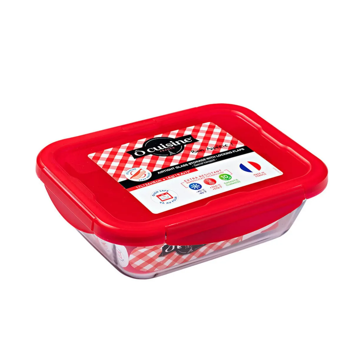 Plat à four avec couvercle hermétique Ô Cuisine 24x18 cm^Gifi