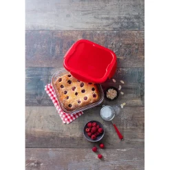 Plat à four avec couvercle hermétique Ô Cuisine 21x21 cm^Gifi Outlet