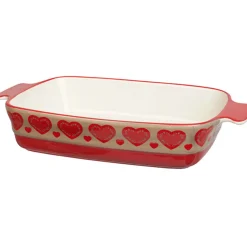 Plat à four design coeur rouge^Gifi Hot