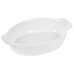 Plat à four ovale céramique blanc^Gifi Hot
