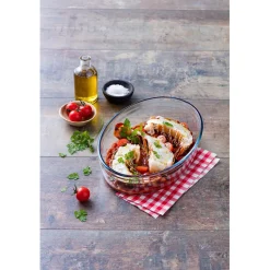 Plat à four ovale verre transparent^Gifi Discount