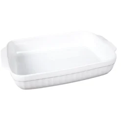Plat à four rectangulaire en céramique blanc 36x24,2xH.6,2 cm^Gifi