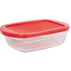 Plat à four rectangulaire en verre couvercle plastique^Gifi Discount