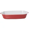Plat à four rectangulaire rouge blanc grand format^Gifi Best