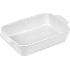 Plat à four rectangulaire avec poignées gris et blanc^Gifi Online