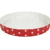 Plat à tarte rouge à pois blancs^Gifi Best