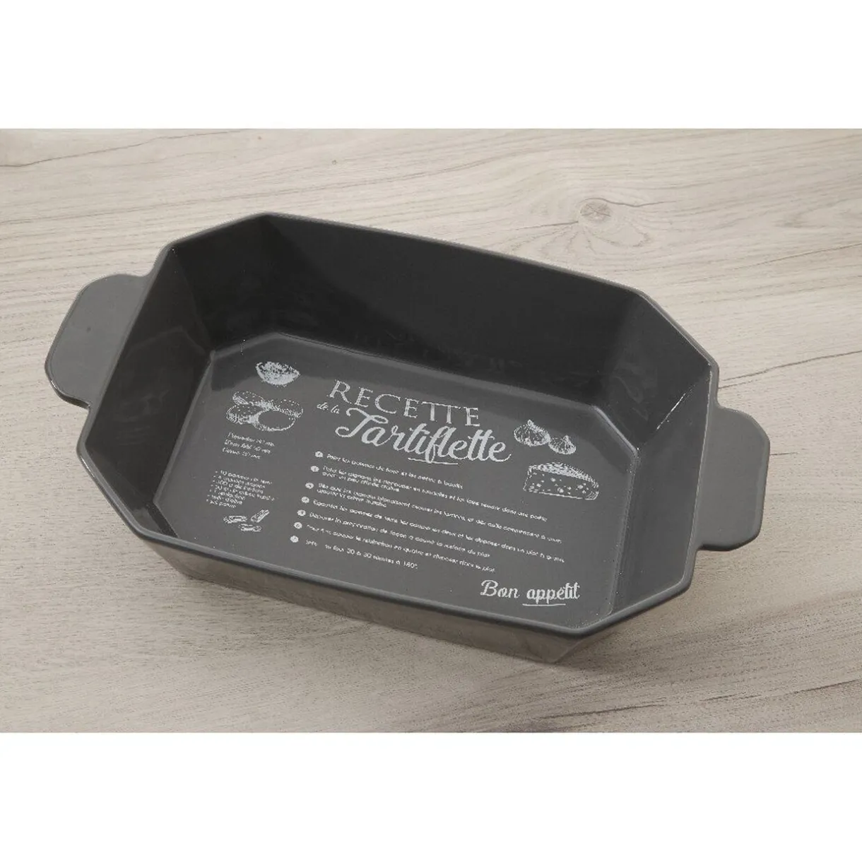 Plat de cuisson rectangulaire XXL design recette tartiflette^Gifi Outlet