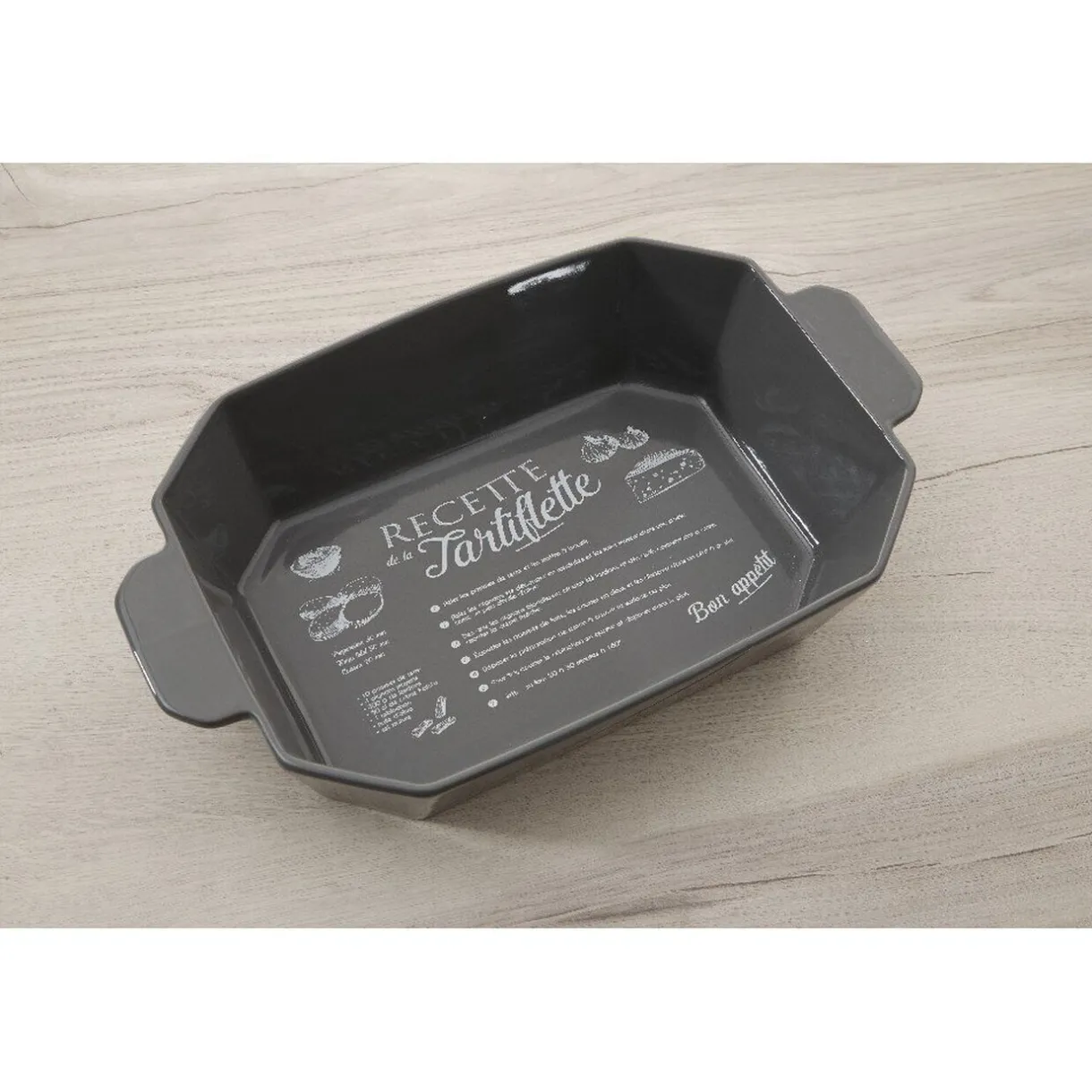 Plat de cuisson rectangulaire XXL design recette tartiflette^Gifi Outlet