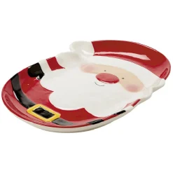 Plat de service Père Noël en céramique^Gifi Discount