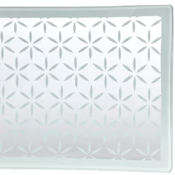 Plat de service rectangulaire blanc motif flocons^Gifi Sale