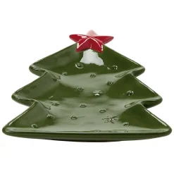 Plat service sapin en céramique vert^Gifi Best