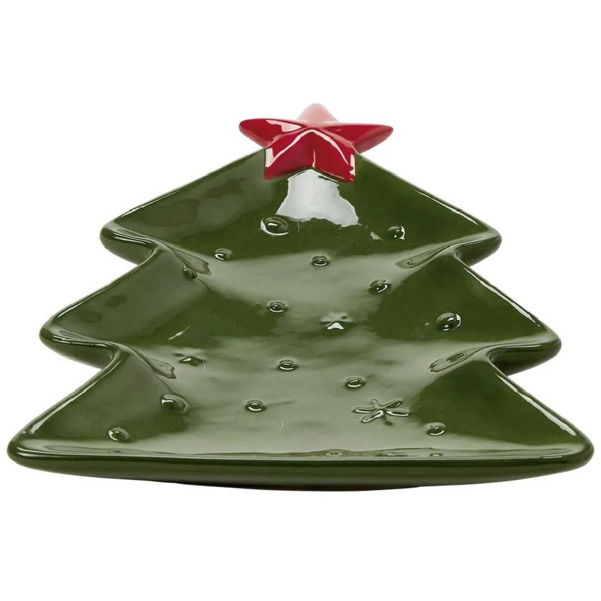Plat service sapin en céramique vert^Gifi Best