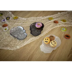 Plat tête de mort Halloween en verre^Gifi Discount