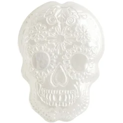 Plat tête de mort Halloween en verre^Gifi Discount