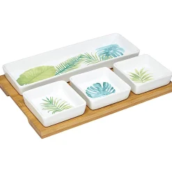 Plateau + 4 coupelles motif jungle^Gifi Clearance
