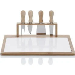 Plateau à fromage avec 4 couteaux intégrés^Gifi New