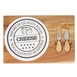 Plateau à fromage avec 2 couteaux intégrés^Gifi Clearance