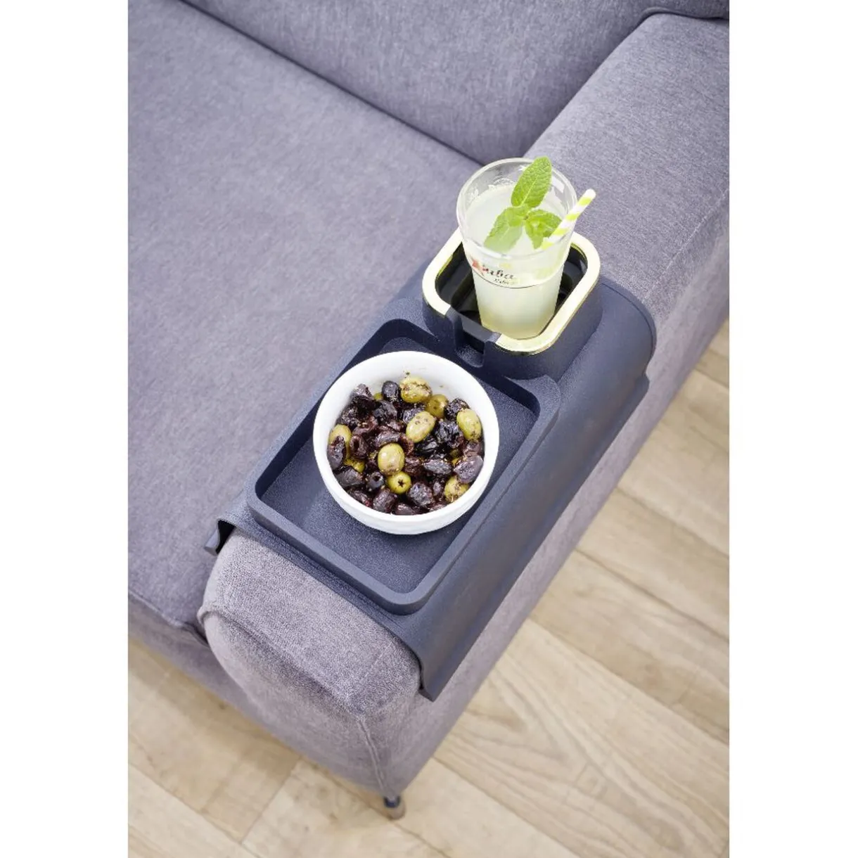 Plateau accoudoir canapé support verre et télécommande 42,5x32xH7cm^Gifi