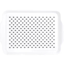 Plateau antidérapant blanc et gris^Gifi New