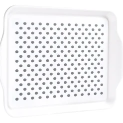 Plateau antidérapant blanc et gris^Gifi New