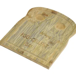 Plateau avec 2 emplacements à oeufs en bambou 24x20cm^Gifi Outlet