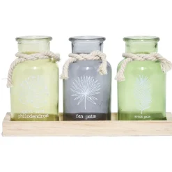 Plateau avec 3 photophores multicolores^Gifi New