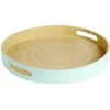 Plateau bambou contour coloré 35x35xH5cm^Gifi Clearance