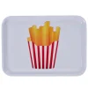 Plateau blanc rectangulaire style fast food cornet de frites^Gifi Hot