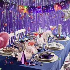 Plateau carton étoile argenté Ø24,5cm x6^Gifi Online