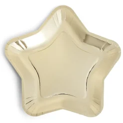 Plateau carton étoile doré Ø24,5cm x6^Gifi Discount