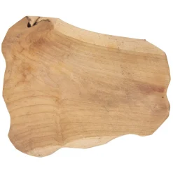 Plateau déco en teck à bord brut^Gifi Discount