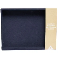 Plateau décoratif en velours bleu^Gifi Sale