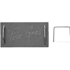 Plateau de service en ardoise avec 2 anses et lyre^Gifi Online