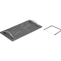 Plateau de service en ardoise avec 2 anses et lyre^Gifi Online