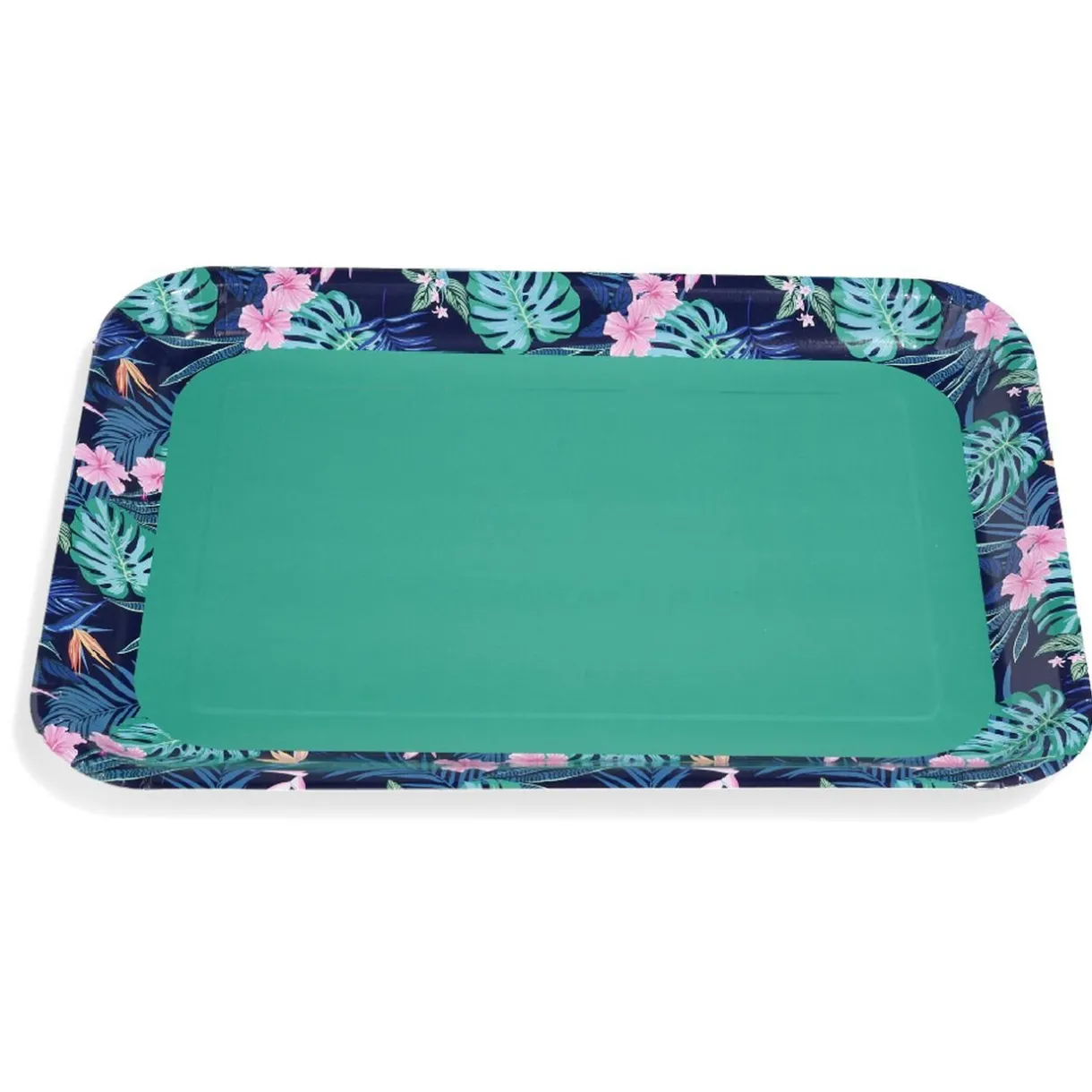 Plateau de service en carton motif tropical x 5^Gifi Outlet