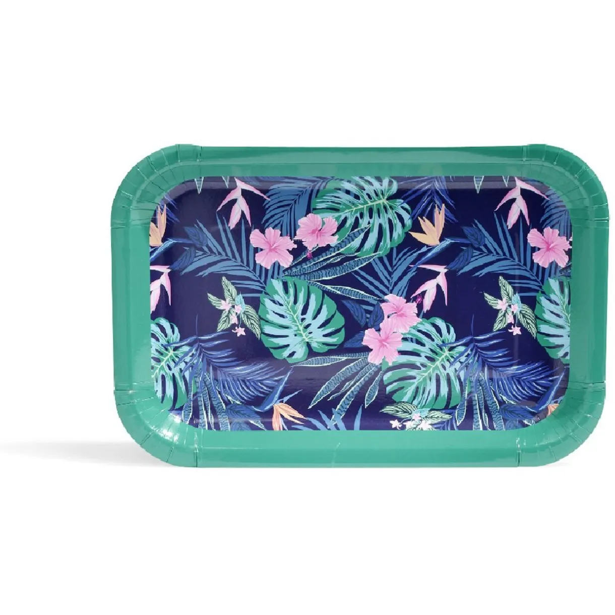 Plateau de service en carton motif tropical x 5^Gifi Outlet