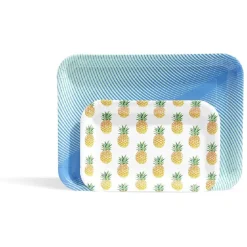 Plateau de service en carton style tropical x 5^Gifi Discount