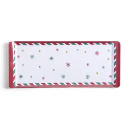 Plateau de service rectangulaire mélaminé Noël traditionnel 18,8x37,4cm^Gifi Best