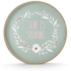 Plateau de service rond en bois Sun is shining^Gifi Best