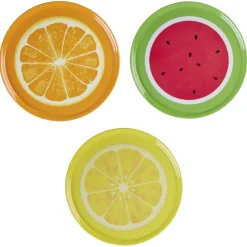 Plateau de service rond motif fruit^Gifi Clearance
